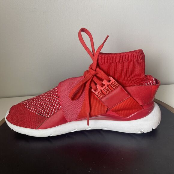 Y-3 YOHJI YAMAMOTO Qasa Elle Lace Knit Sock Red Trainers US 9 Sneakers - Picture 7 of 11